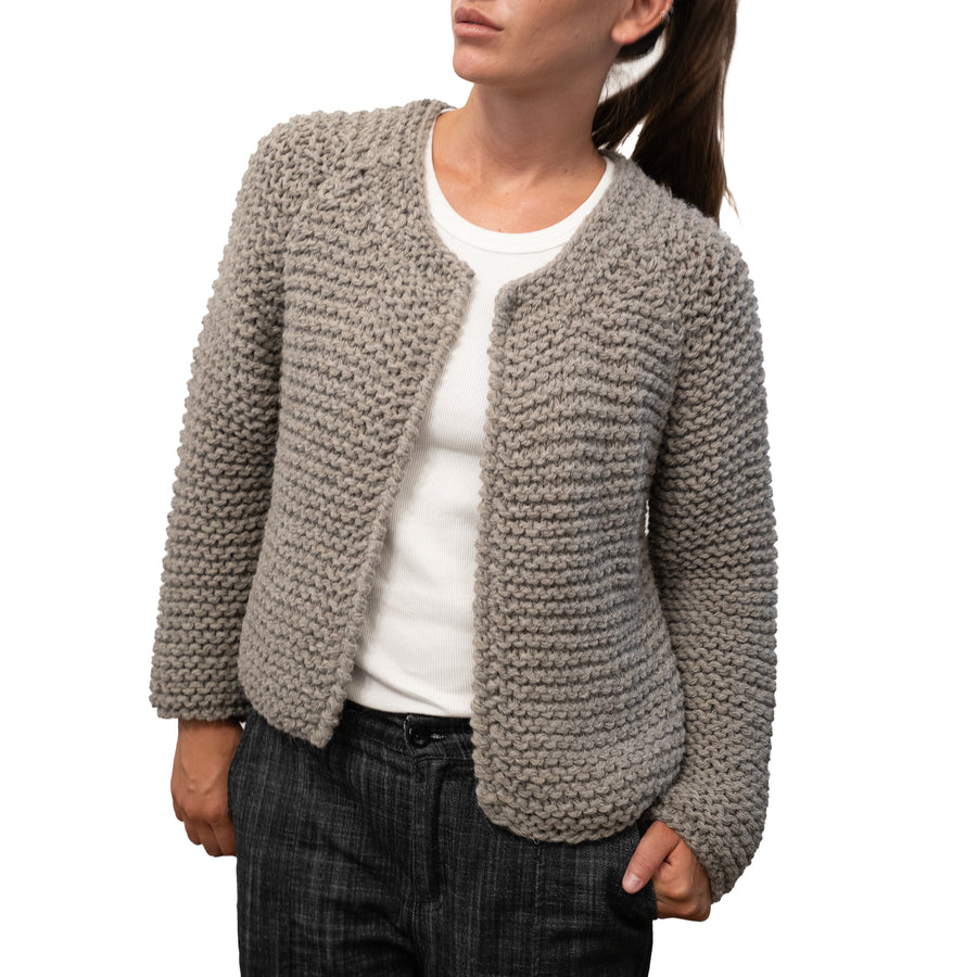 IMAGO Nancy Alpaca Hand Knitted Jacket Graphite Stone