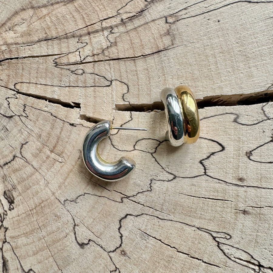 by LC studio Silver and Gold Open Hoops