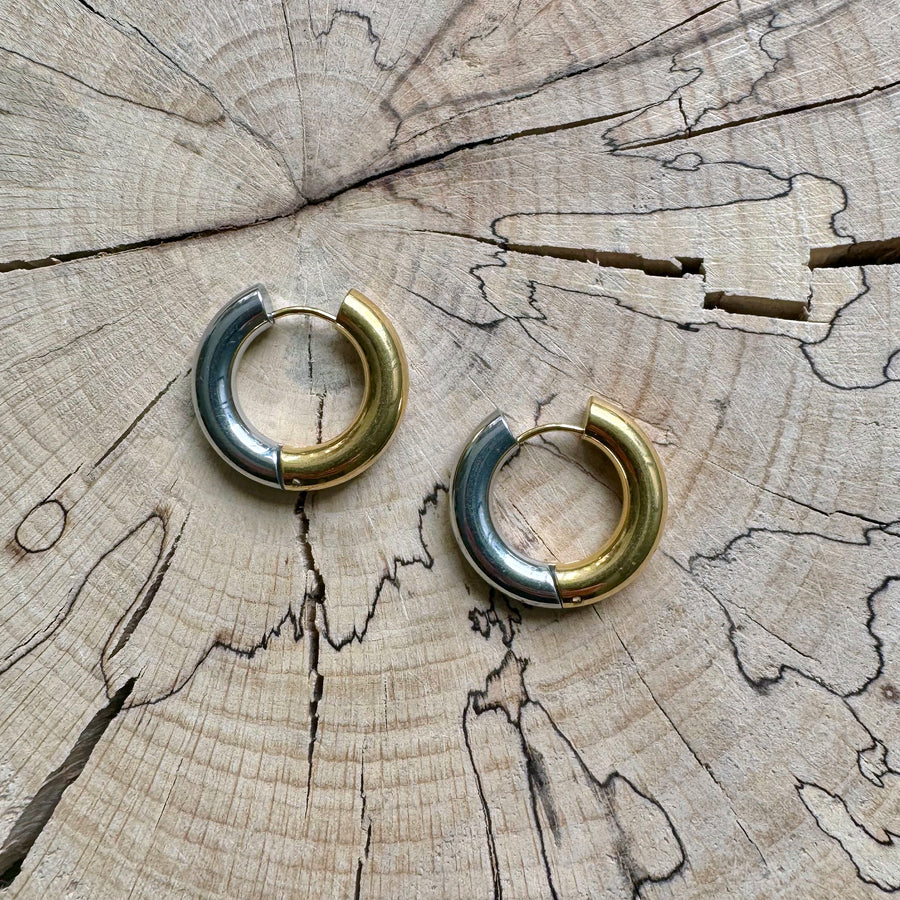 by LC studio Silver and Gold Hoops