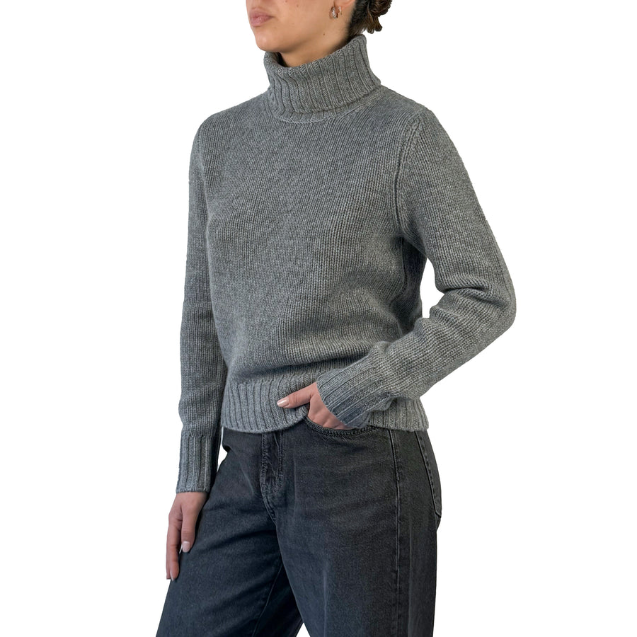 IMAGO Paola Roll Neck Cashmere Jumper Grey