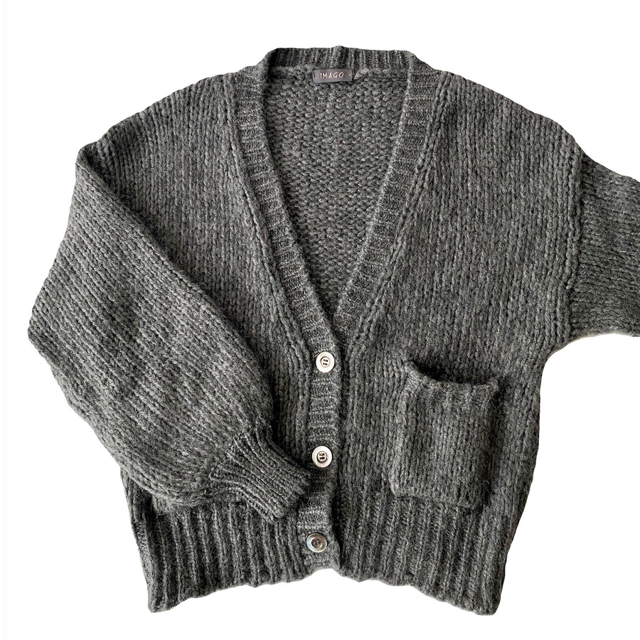 IMAGO Brushed Cashmere Cardigan Grey