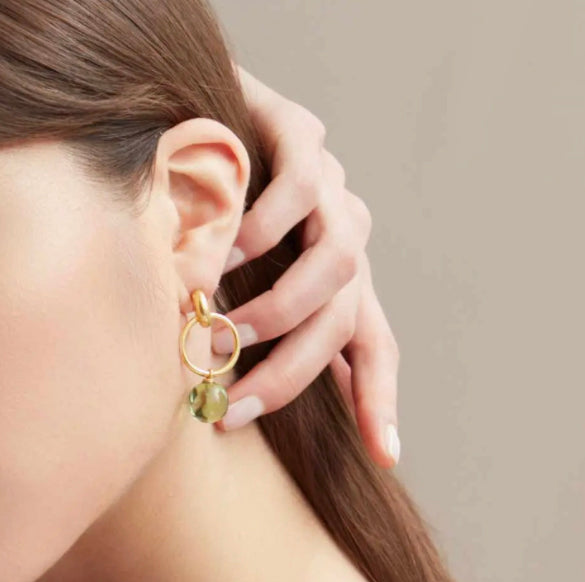 SHYLA Lyla Glass and Gold earrings