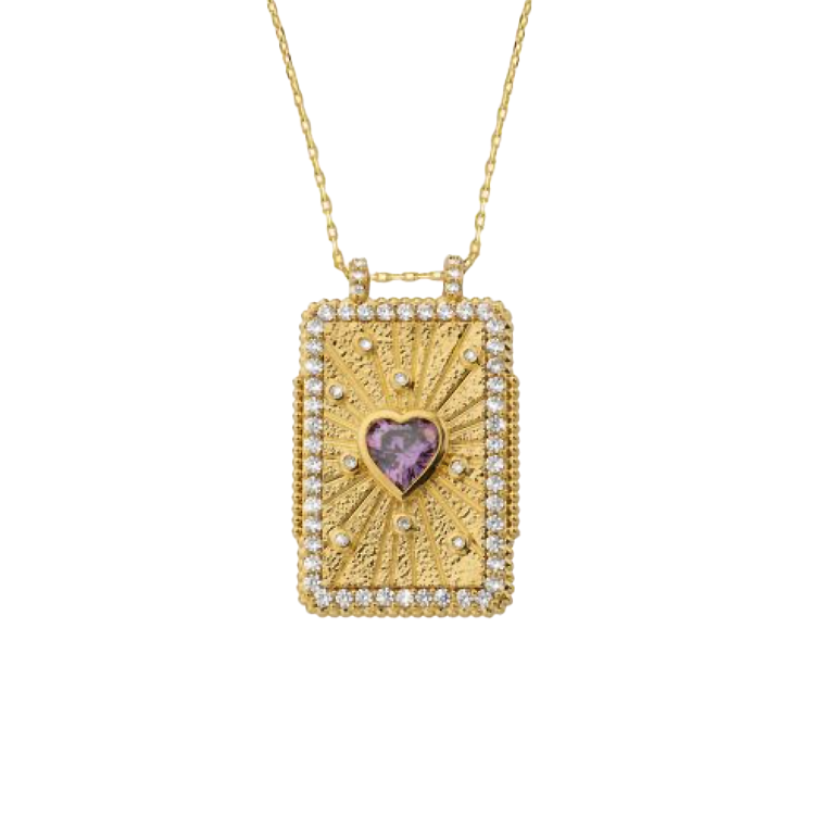 May Bay Amethyst Hart Boheme Necklace