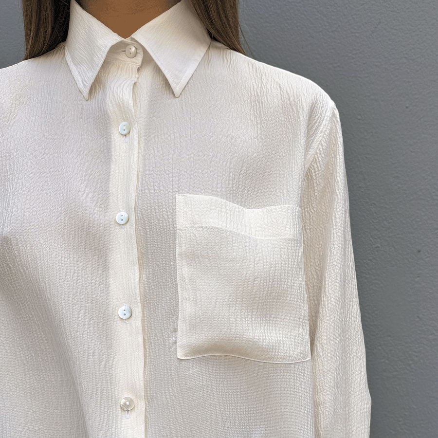 summerstories Cropped Shirt Silk Crepe