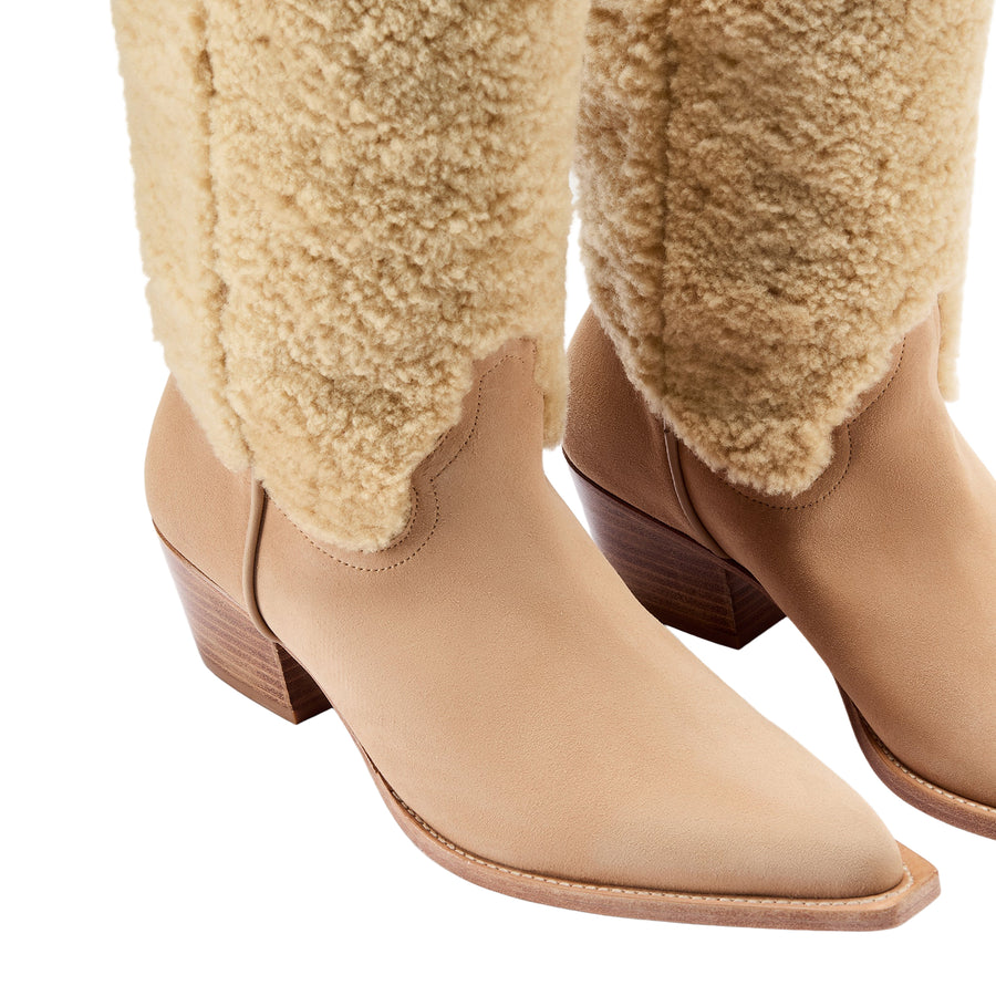 DUKE Cowboy Boots Mid Tan Teddy