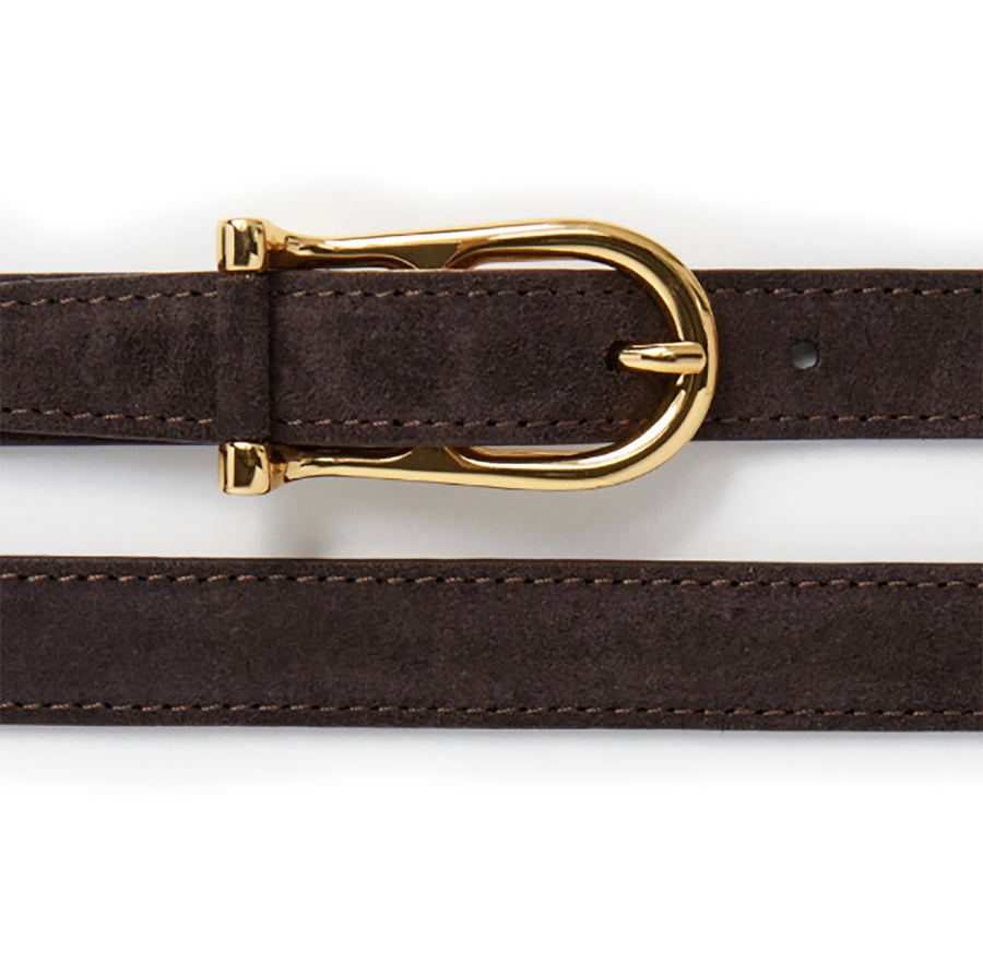Flattered Betty Belt Cioccolate Suede
