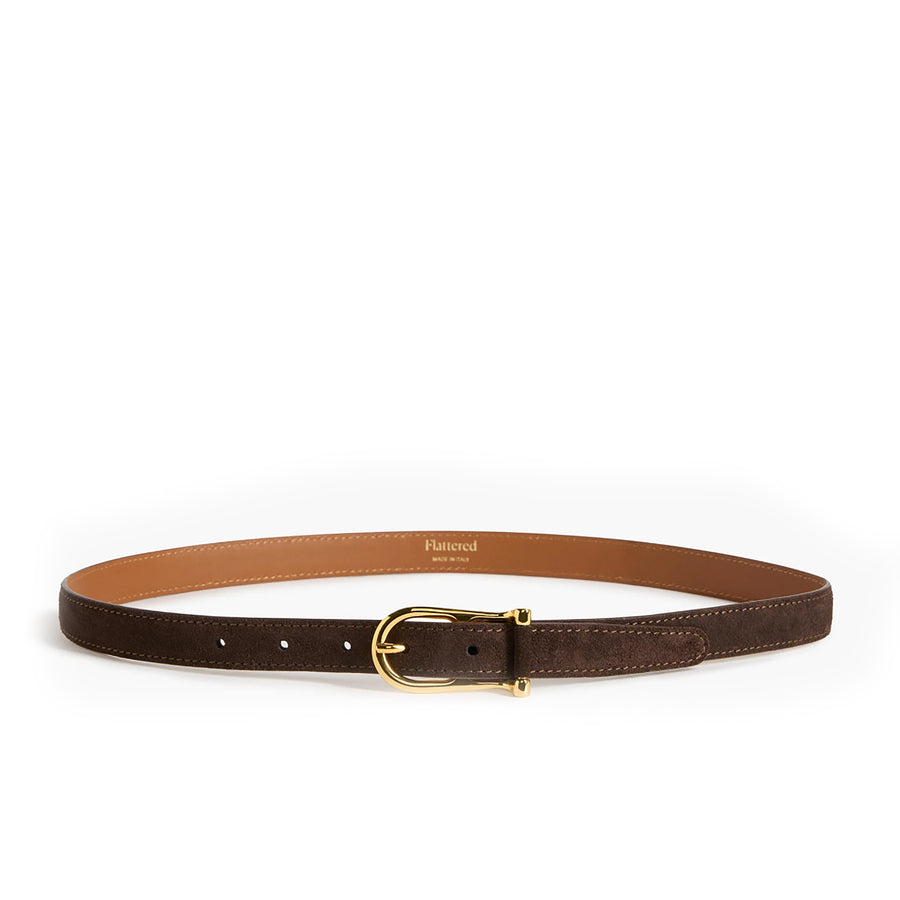 Flattered Betty Belt Cioccolate Suede