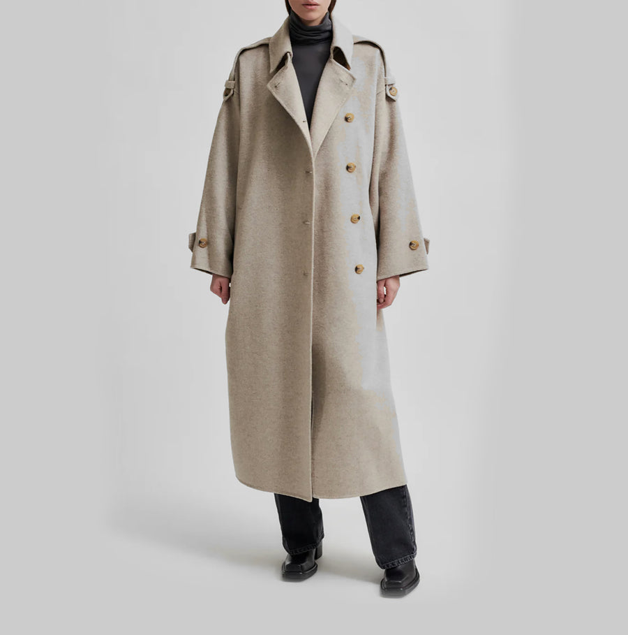 Second Female Walance Trench Coat Beige Melange