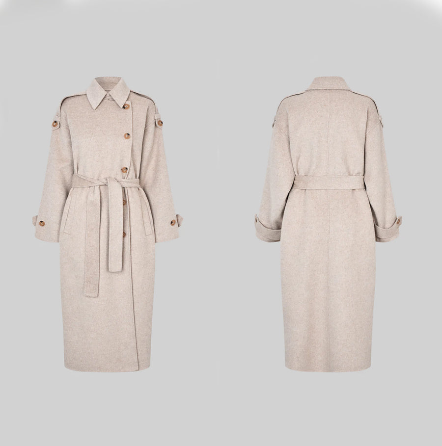 Second Female Walance Trench Coat Beige Melange