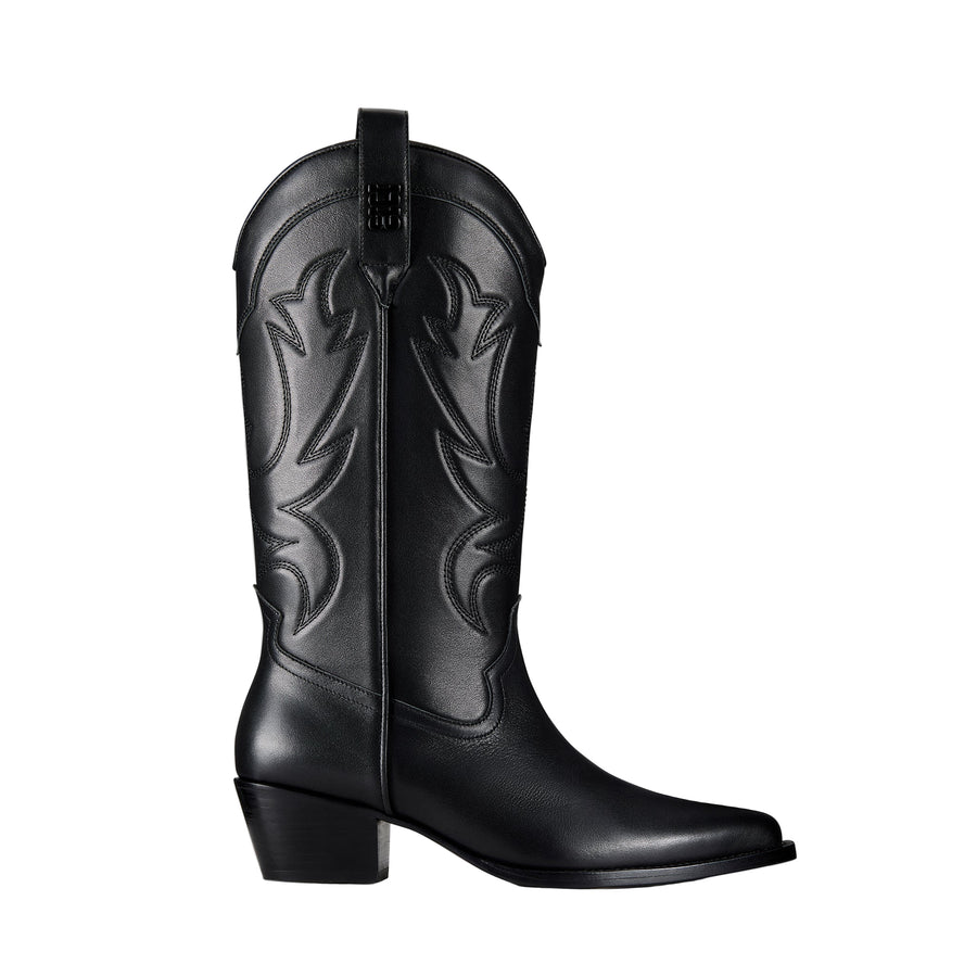DUKE Cowboy Boots Mid Jet Black