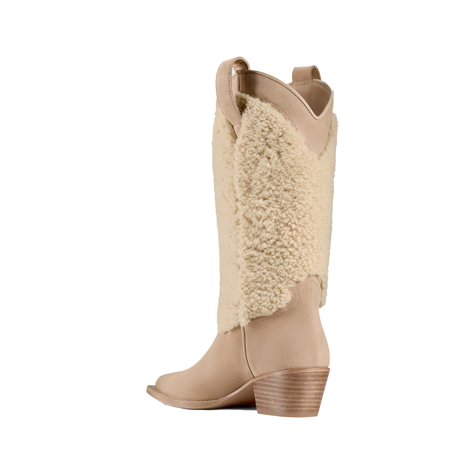 DUKE Cowboy Boots Mid Tan Teddy