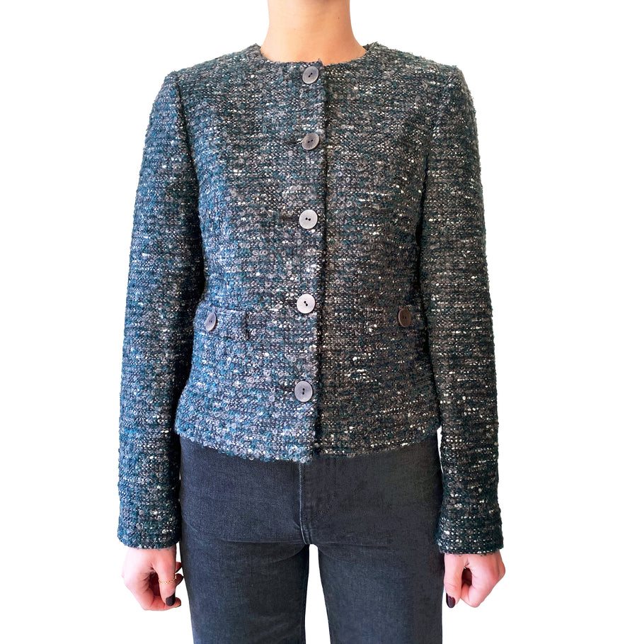 by LC studio Mina Cropped Jacket Teal