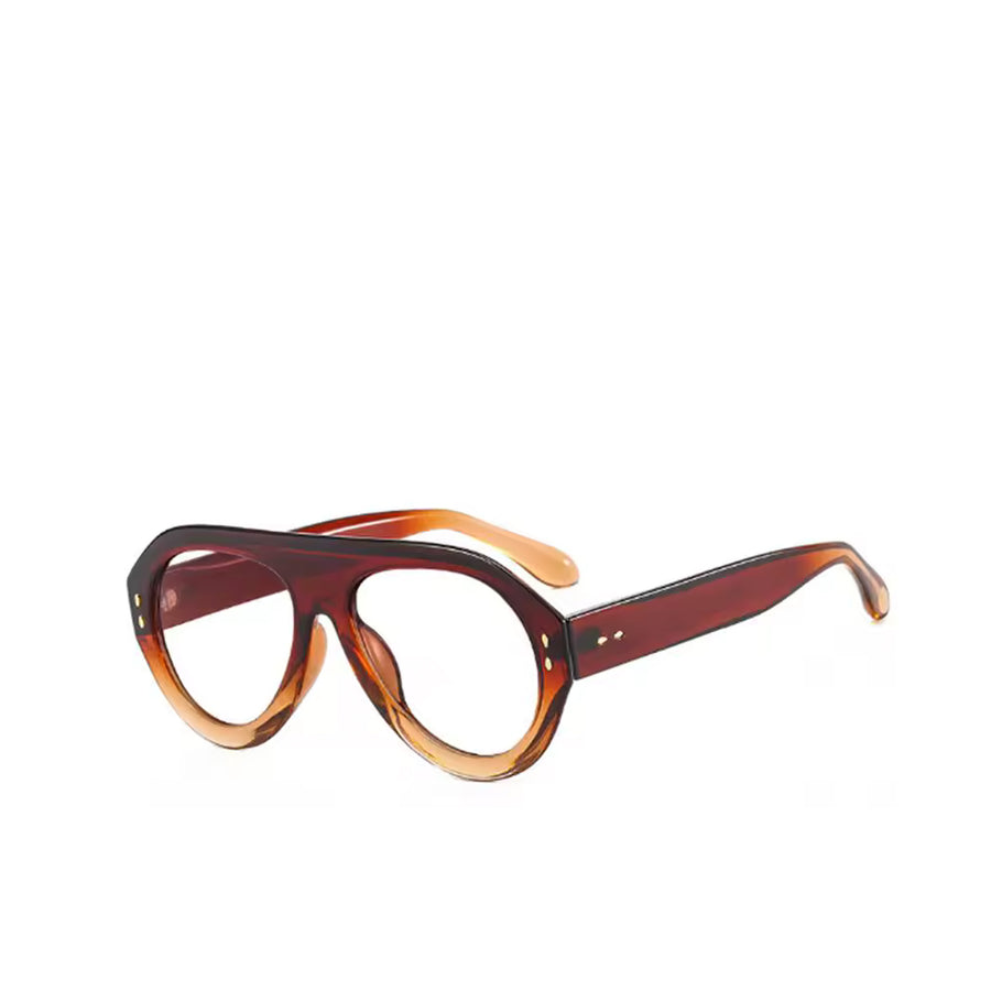 Retro Aviator Reading glasses Brown