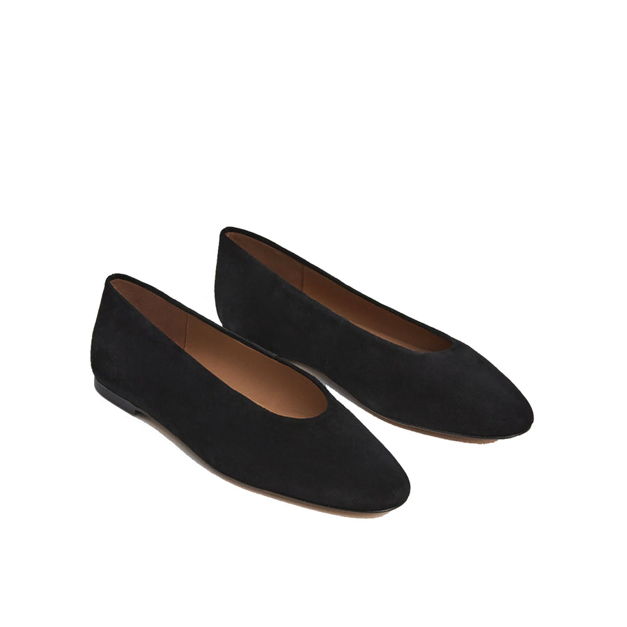 Flattered Belinda Ballet Flats  Black Suede