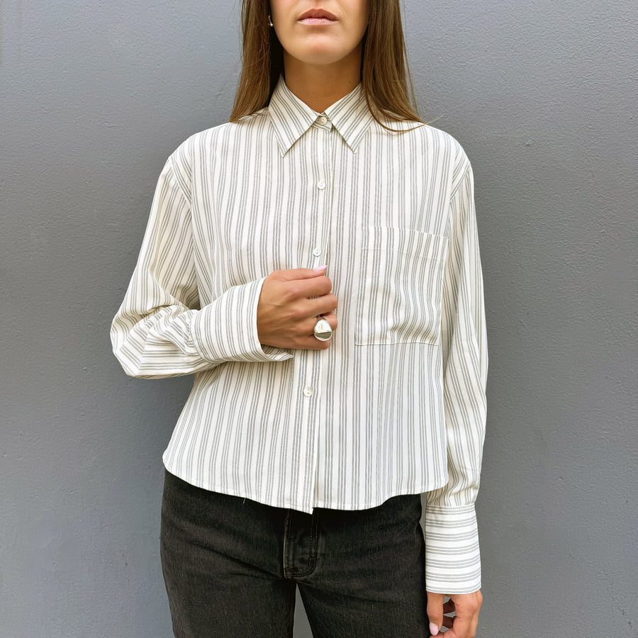 summerstories Cropped Shirt Silk Stripes
