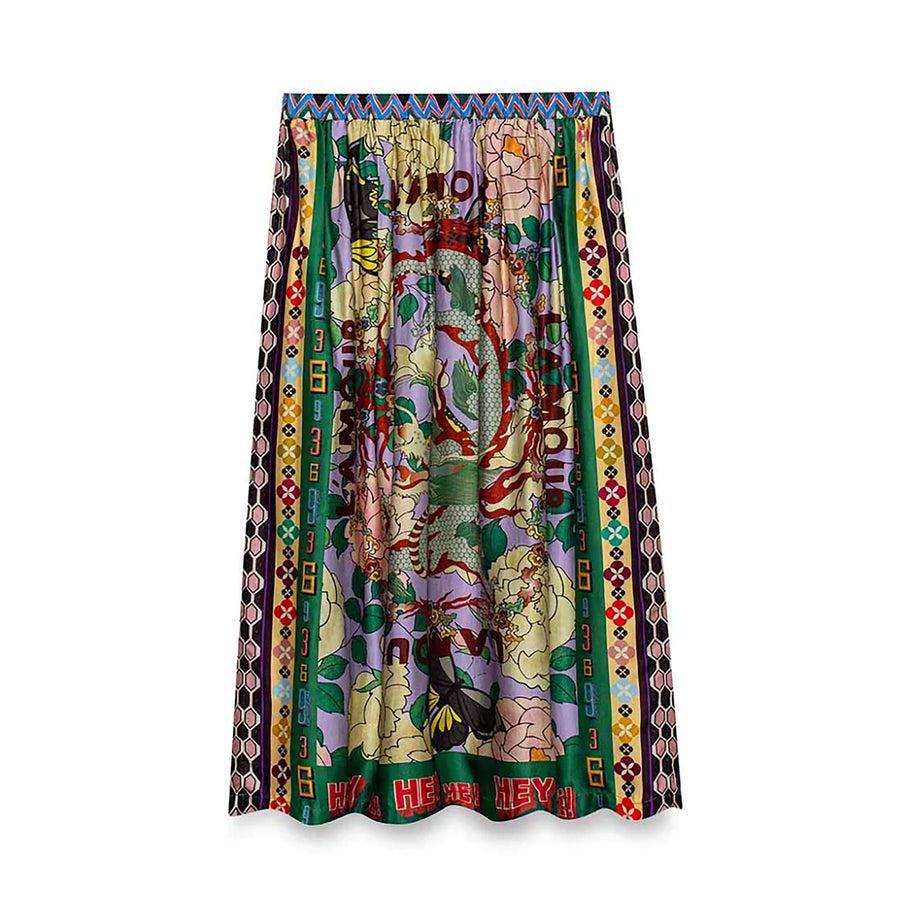 Me365 Vanessa Printed L'amour Midi Skirt