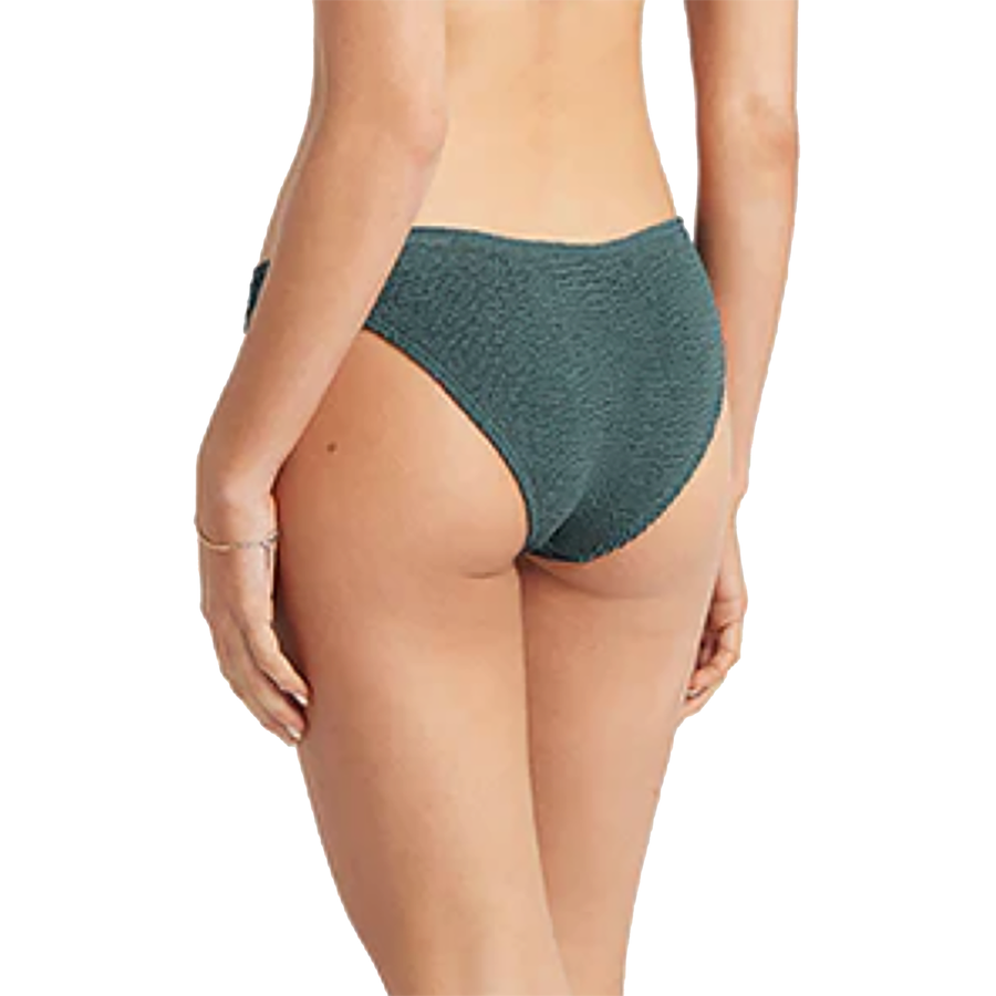 Shop the Bond Eye Swimwear Sign Brief Aegean Green, a sustainable swim wear brief handmade in Australia from regenerated nylon. Adjustable coverage and leg for a perfect fit.